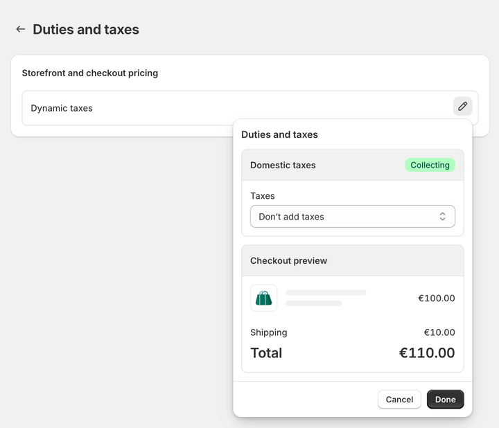 Configurer taxes italiennes Shopify (1)
