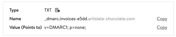DMARC policy email settings