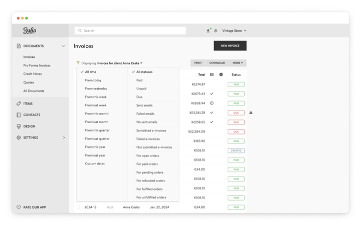 Combine and search filters