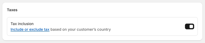 Inclure ou exclure la taxe Shopify