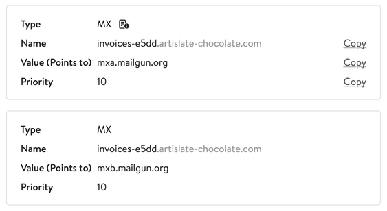 MX records email settings
