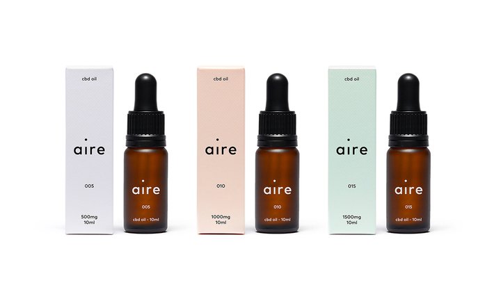 Cbd oil aire packaging desing by oh co