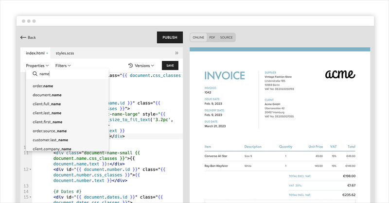 Customize your documents with our new template editor - Sufio