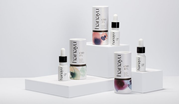 Hanayu cbd products packaging design