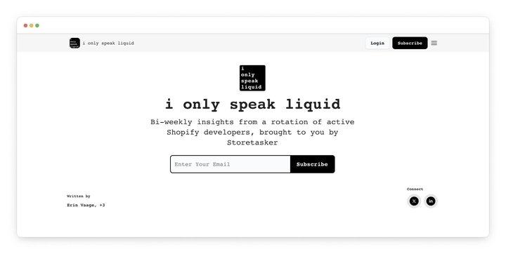 I Only Speak Liquid