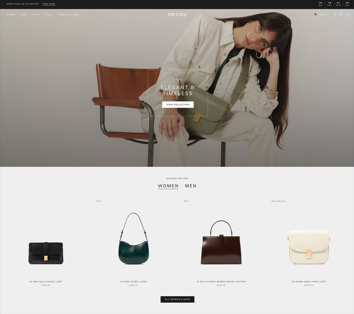 Shopify prestige theme