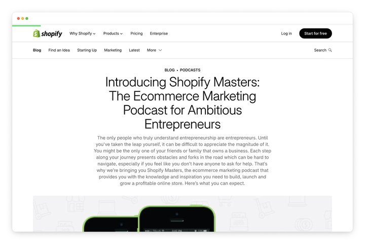Shopify masters podcast