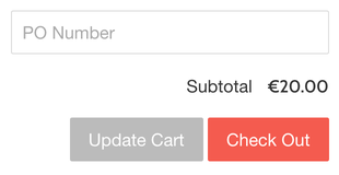 Shopify cart PO number