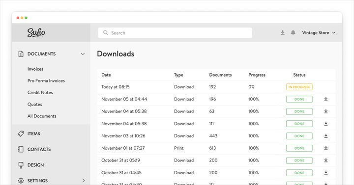 Sufio downloads page