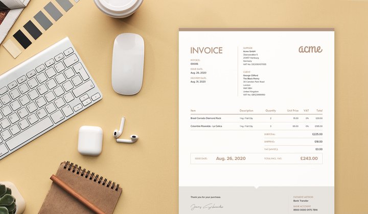 Sufio invoices for crossborder ecommerce