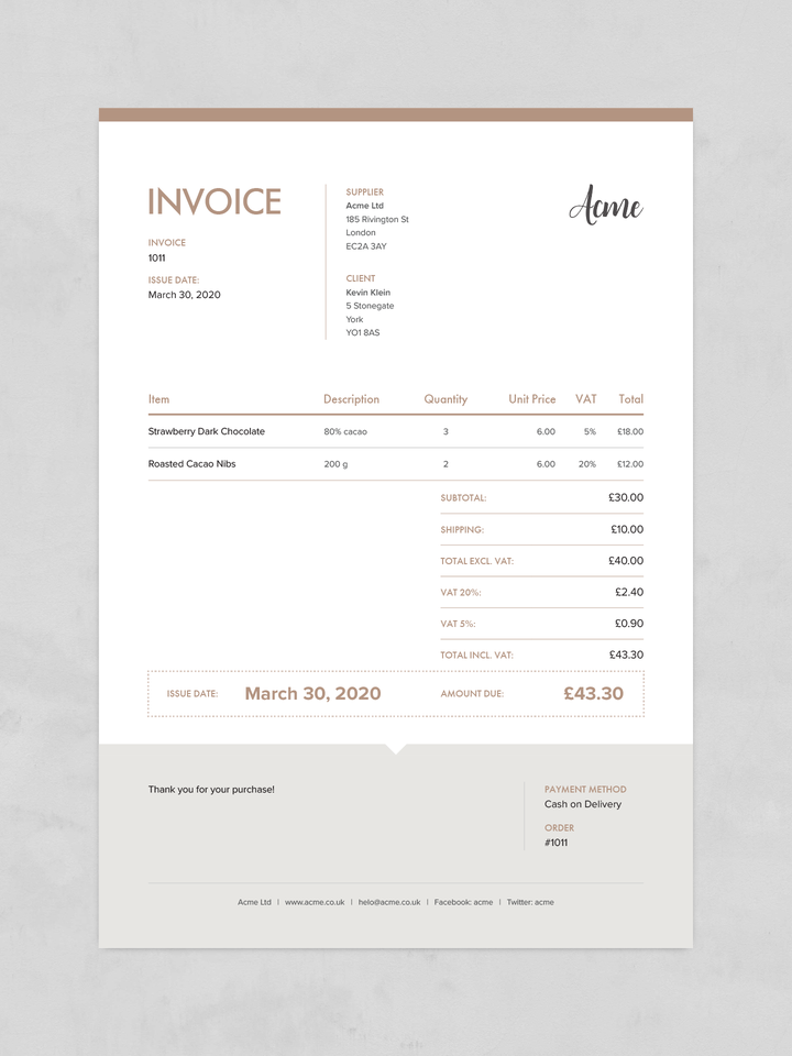 shopify invoicing