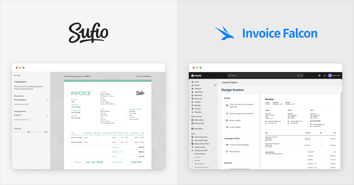 Sufio vs invoice falcon comparison