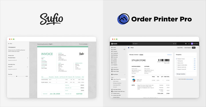 Sufio vs Order Printer Pro