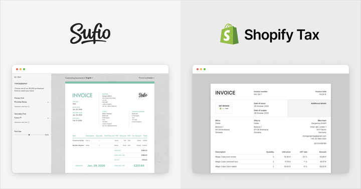 Sufio vs Shopify Tax