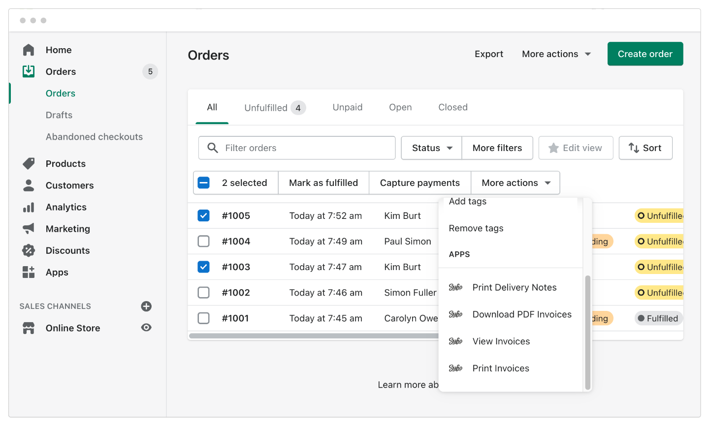 Shopify Admin Actions