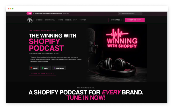 Winning with Shopify podcast Nick Trueman